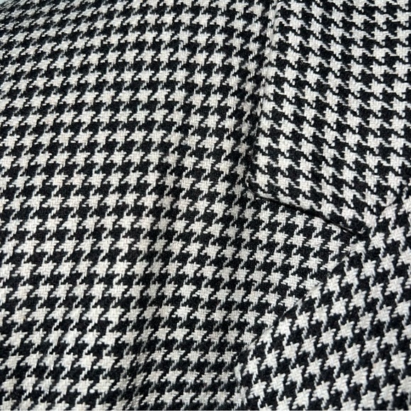 Vintage 90’s Wool Blend Classic Contemporary Preppy Houndstooth Blazer Size 14 - Picture 8 of 15